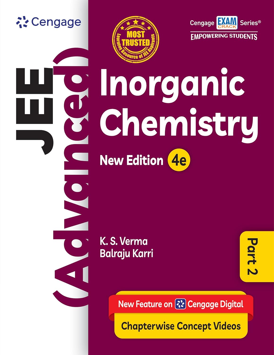 Cengage JEE (Advanced) Inorganic Chemistry Part 2 with Chapterwise Concept Videos & Online Assessments 2026 | Cengage | CENGAGE
