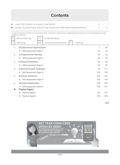 Oswaal CBSE Question Bank Chapterwise and Topicwise SOLVED PAPERS Class 12 Entrepreneurship For Exam 2026