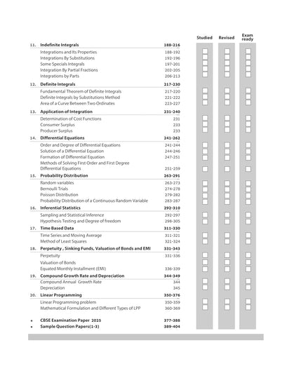 Arihant All in One Applied Mathematics Class 12 for CBSE Exams 2025-26 | Revised Edition as per latest syllabus | Simplified Theory, All Types of Exam Pattern Questions, CBQs, MCQs, A-R, Case Based, Sample Question Papers, Log Table