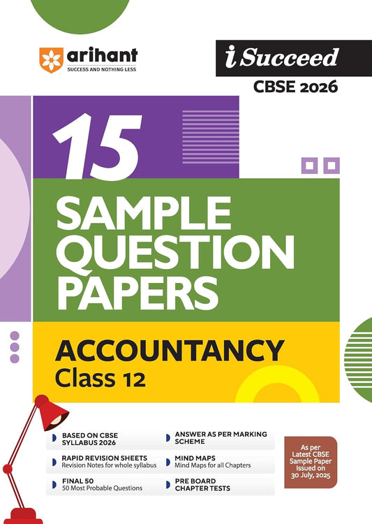 Arihant I Succeed CBSE Sample Question Papers Class 12 Exam 2026 | Accountancy, Economics,Business Studies Set of 3 Books | 15 Sample Papers with Solutions | Based on Latest CBSE Syllabus 2025-26