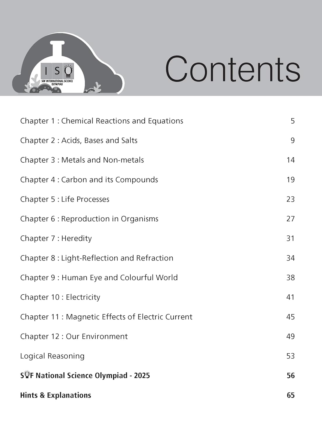 MTG International Science Olympiad (ISO) Workbook Class 10 - Chapter-wise MCQs, Quick Recap with Achievers Section - SOF Olympiad Books For 2026-27 Exam