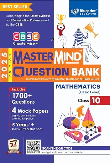 CBSE question bank class 10 Mathematics (Basic) by Mastermind for 2025