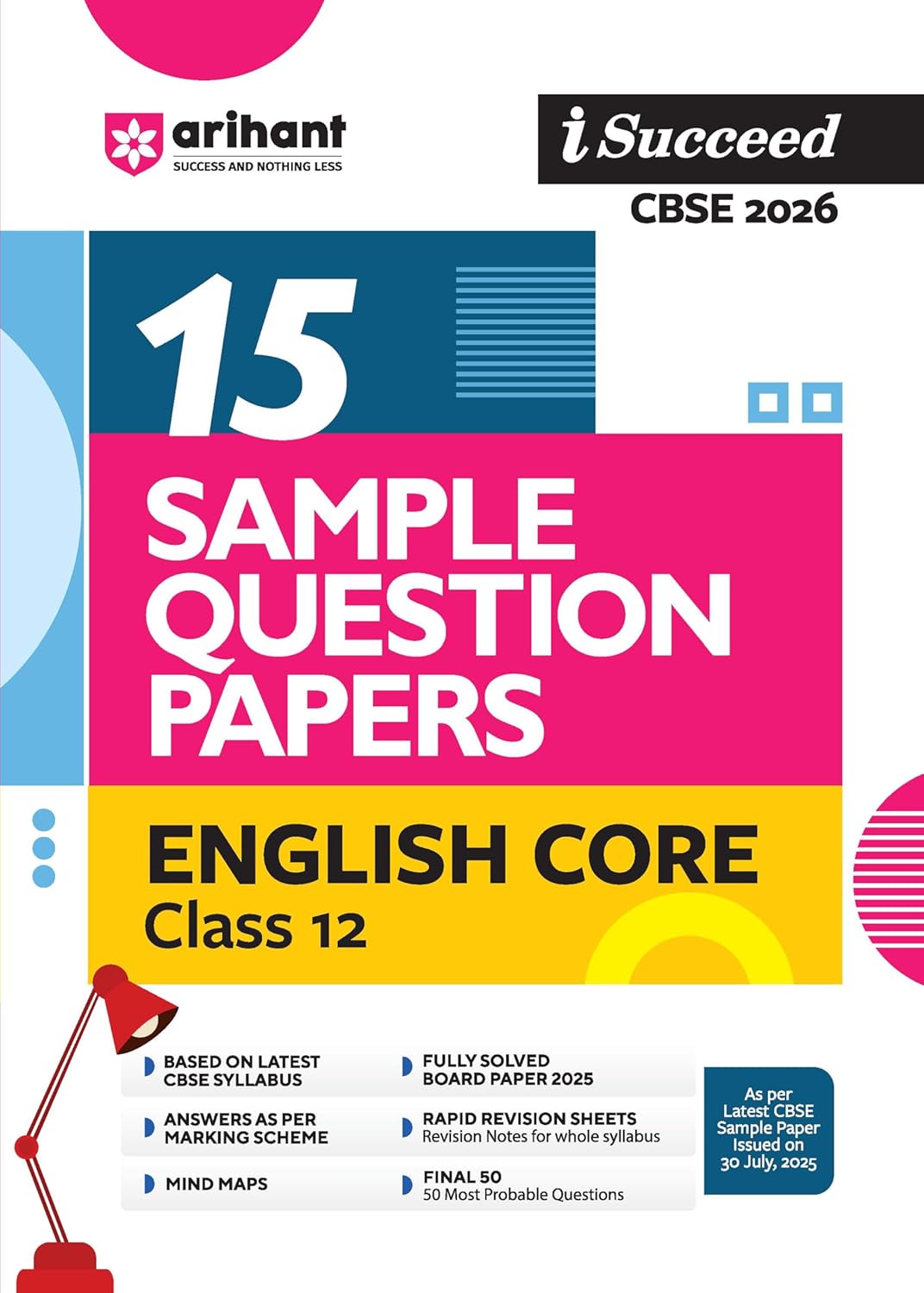 Arihant I Succeed CBSE Sample Question Papers Class 12 Exam 2026 | Physics, Chemistry & Maths Set of 3 Books | 15 Sample Papers with Solutions | Based on Latest CBSE Syllabus 2025-26