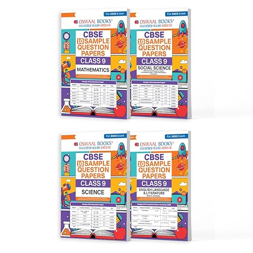 Oswaal CBSE Sample Question Papers English, Mathematics, Science & Social Science Class 9 (Set of 4 Books) For 2025 Exam