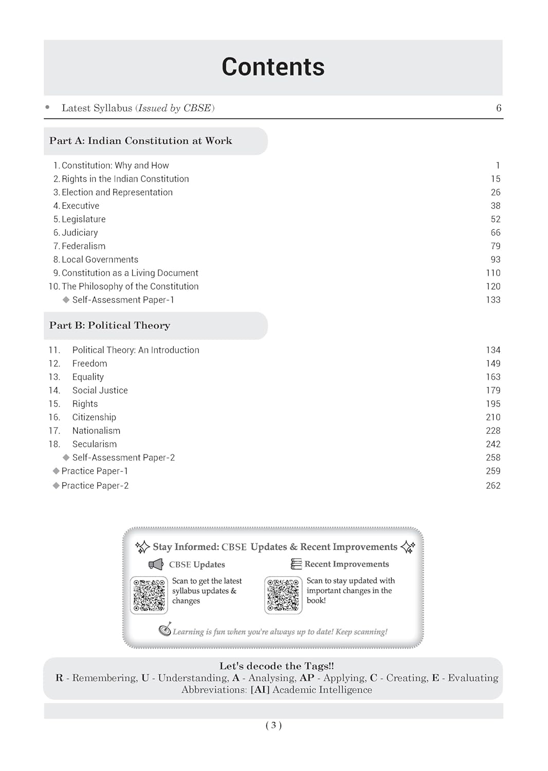 Oswaal CBSE Class 11 Political Science Question Bank | Chapter & Topic-wise Solved Papers (2017–2026) | Based on Latest Syllabus (April 2026) | Includes 2026 Papers | For 2027 Exam