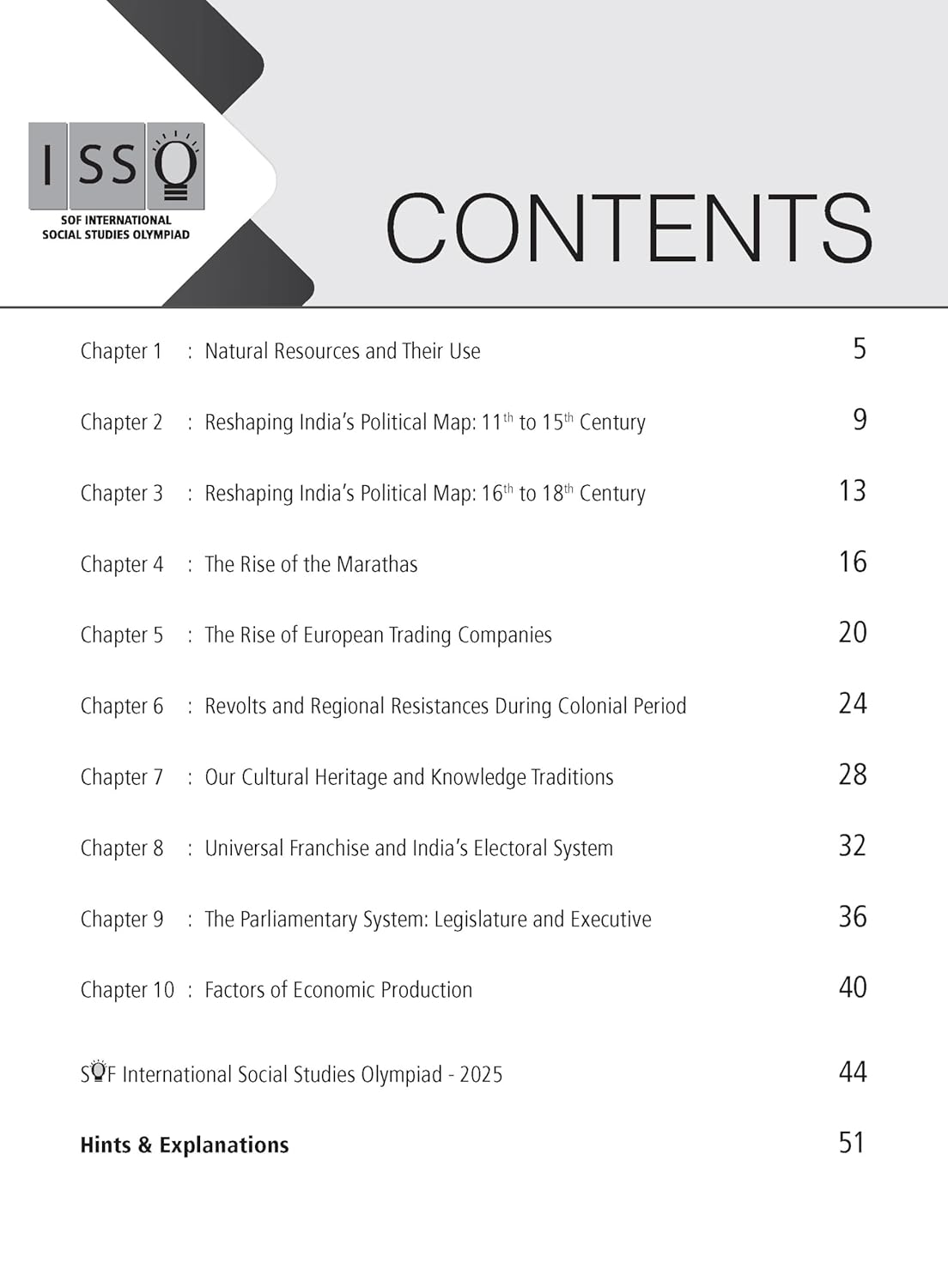 MTG International Social-Studies Olympiad (ISSO) Workbook Class 8 - Chapter-wise MCQs with Achievers Section - SOF Olympiad Books For 2026-27 Exam