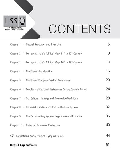 MTG International Social-Studies Olympiad (ISSO) Workbook Class 8 - Chapter-wise MCQs with Achievers Section - SOF Olympiad Books For 2026-27 Exam