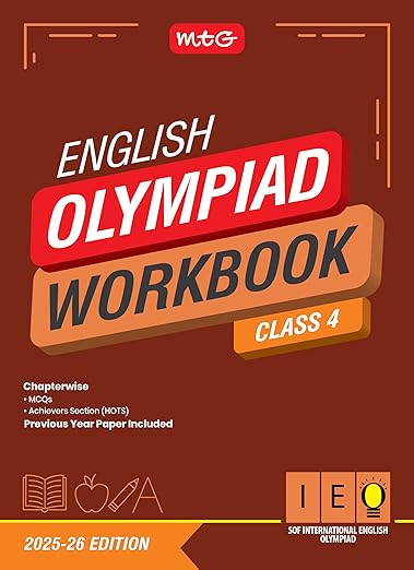 MTG International English Olympiad (IEO) Workbook Class 4 - Chapterwise MCQs, Previous Years Solved Paper & Achievers Section - SOF Olympiad Books For 2025-26 Exam