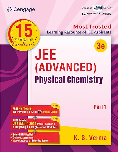 JEE Advanced Physical Chemistry: Part 1 with Free Online Assessments and Digital Content (Concept videos and Solution videos) 2025 | Cengage  | CENGAGE