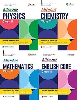 ARIHANT ALL IN ONE COMBO - PHYSICS, CHEMISTRY, MATHEMATICS, ENGLISH CORE FOR CLASS 11 (SET OF 4 BOOKS)