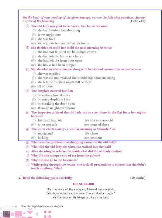 Xam idea English (Language & Literature) Class 9 Book | CBSE Board | Chapterwise Question Bank | Based on Revised CBSE Syllabus | NCERT Questions Included | 2025-26 Exam