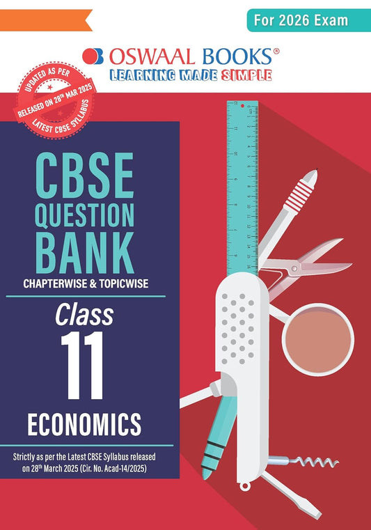 Oswaal CBSE Question Bank Class 11 Economics, Chapterwise and Topicwise Solved Papers For 2026 Exams