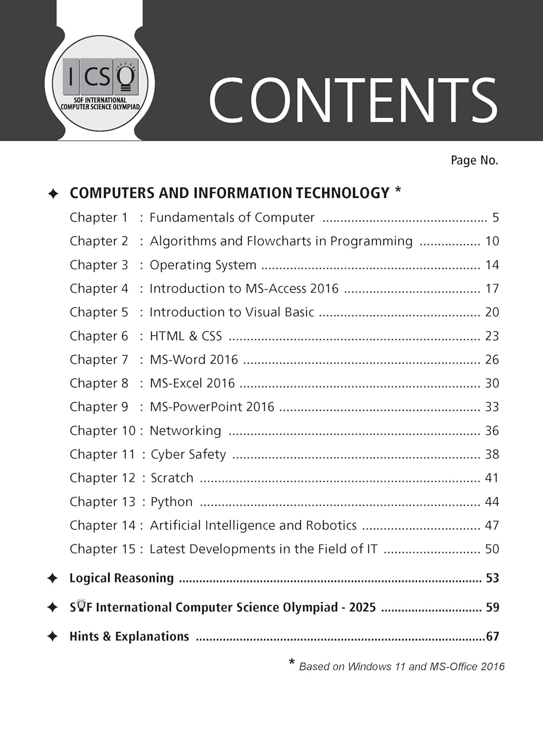 MTG International Computer Science Olympiad (ICSO) Workbook Class 9 - Chapter-wise MCQs, Quick Recap with Achievers Section - SOF Olympiad Books For 2026-27 Exam