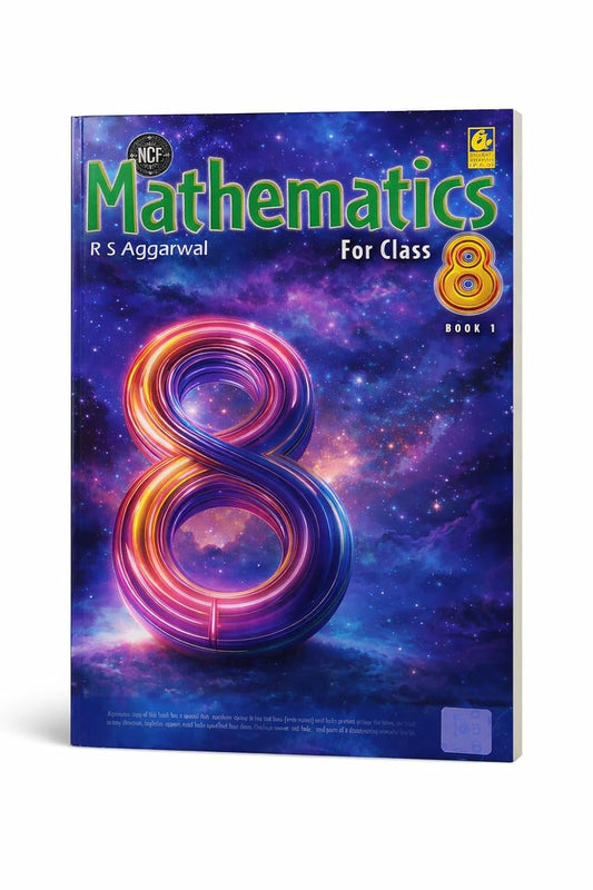 Mathematics for CBSE Class 8 (Book-1) by RS Aggarwal 2026-27 Exams | 2026 Print with Updated Contents (Original Copy & Hologram)
