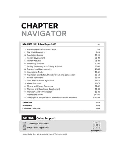 CUET UG 2026 Geography | Chapterwise Notes & Question Bank | Based on NTA Pattern | 1000+ NCERT MCQs, Assertion Reason & CBQs |Mindmaps & Flash Cards | Free Online Digital Support