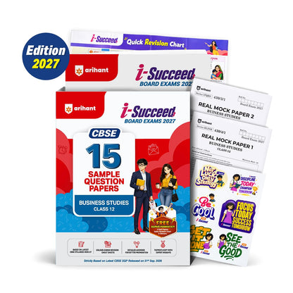 Arihant i-Succeed CBSE Sample Papers 2027 Class 12 Business Studies | 15 Sample Question Papers | Colour-Coded Revision Cheat Sheets, Toppers Copy with Expert Insights | Free Super Power Kit