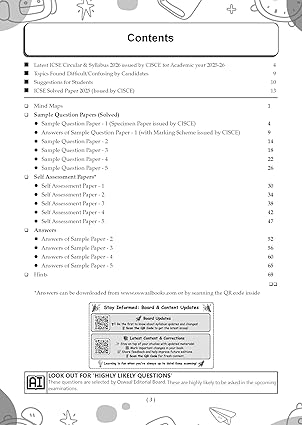 Oswaal ICSE 10 Sample Question Papers Class 10 English Paper-2 (Literature) for Board Exam 2026 (Strictly aligned with CISCE Latest Specimen Paper 2026), Mind Maps, On-Tips Notes, Solved MCQs, Revision with Explanations & Board Marking Scheme (Copy)