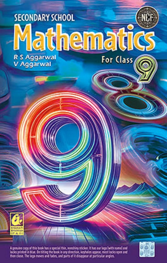Secondary School Mathematics for Class 9 (2026-27 Session) | CBSE & NCF Latest Pattern | by R.S. Aggarwal & V. Aggarwal | Bharati Bhawan | Paperback