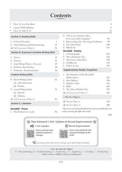 Oswaal CBSE Class 11 English Core Question Bank | Chapter & Topic-wise Solved Papers (2017–2026) | Based on Latest Syllabus (April 2026) | Includes 2026 Papers | For 2027 Exam