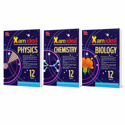 Xam Idea Class 12 Science Board Exam Combo (Physics, Chemistry, Biology) For 2026-27 Session | Completely Aligned with NEP 2020 & NCFSE 2023 | ... Questions & Sample Papers (Set of 3 Books)