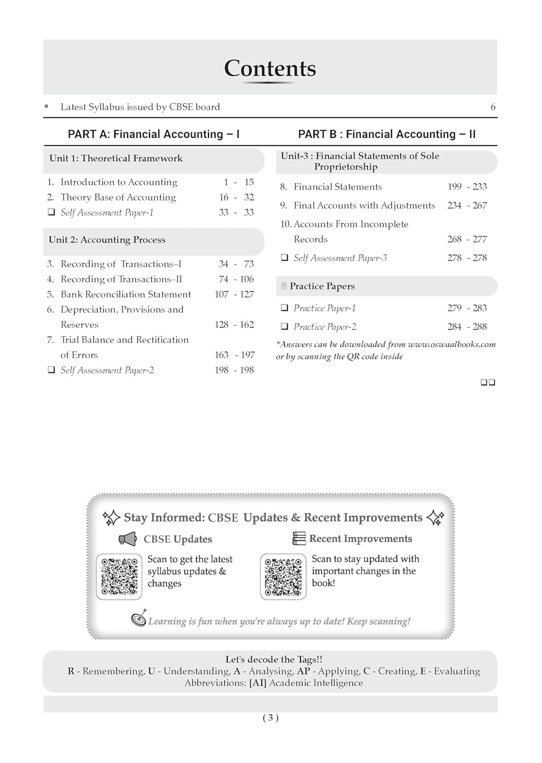 Oswaal CBSE Class 11 Accountancy Question Bank | Chapter & Topic-wise Solved Papers (2017–2026) | Based on Latest Syllabus (April 2026) | Includes 2026 Papers | For 2027 Exam