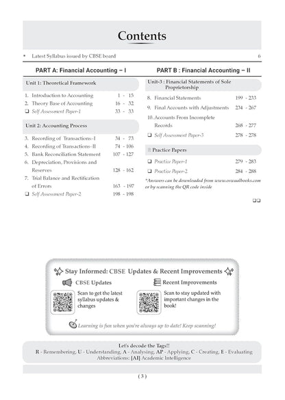 Oswaal CBSE Class 11 Accountancy Question Bank | Chapter & Topic-wise Solved Papers (2017–2026) | Based on Latest Syllabus (April 2026) | Includes 2026 Papers | For 2027 Exam