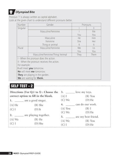 MTG English (IEO) Olympiad Prep Guide Class 1 | Detailed Theory, Exercise with Self Test For Practice | SOF Olympiad Books For Exam 2026-27 (Useful For Level-1)