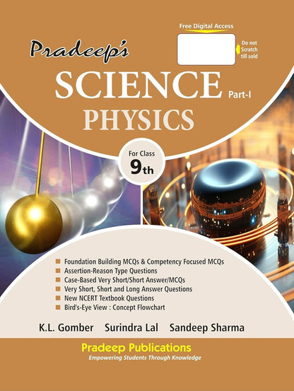Pradeep's Science Part I - Physics | Part II - Chemistry | Science Part III - Biology for Class 9 - Examination 2026-27 (Set of 3 Books)