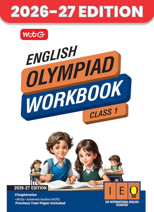 MTG International English Olympiad (IEO) Workbook Class 1 - Chapter-wise MCQs with Achievers Section - SOF Olympiad Books For 2026-27 Exam