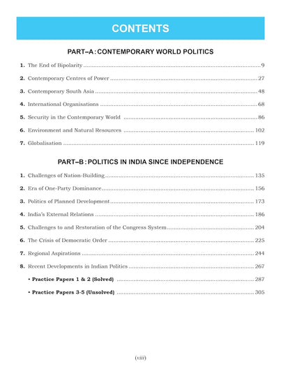 Full Marks Political Science Complete Study Material Class 12 | Based on Part A: Contemporary World Politics, Part B: Politics in India Since ... Summary, Solved Q/A, Practice Papers and More
