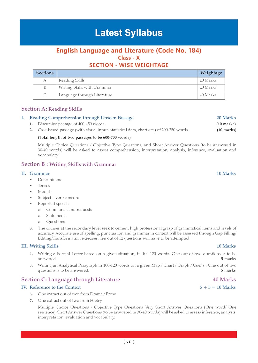 Oswaal CBSE Class 10 English Language & Literature Question Bank | Chapter & Topic-wise Solved Papers (2017–2026) | Based on Latest Syllabus (April 2026) | Includes 2026 Papers | | For 2027 Exam