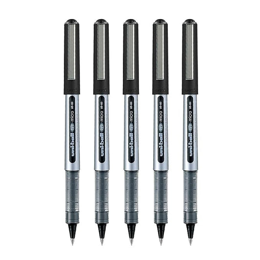 UNI-BALL Eye UB150 0.5mm Roller Ball Pen | Black Ink, Pack of 5