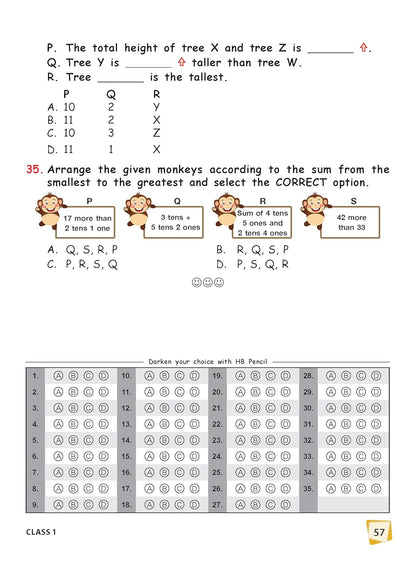 MTG International Mathematics Olympiad (IMO) Workbook Class 1 - Chapter-wise MCQs with Achievers Section - SOF Olympiad Books For 2026-27 Exam