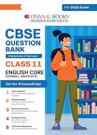 Oswaal CBSE Question Bank Class 11 English Core, Chapterwise and Topicwise Solved Papers For 2025 Exams