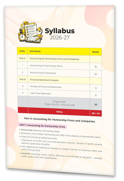 Educart CBSE Class 12 Accountancy Question Bank 2026–27 | 2027 Syllabus | Chapter-wise PYQs, MCQs, Case-Based Qs & Notes | NCERT-Based