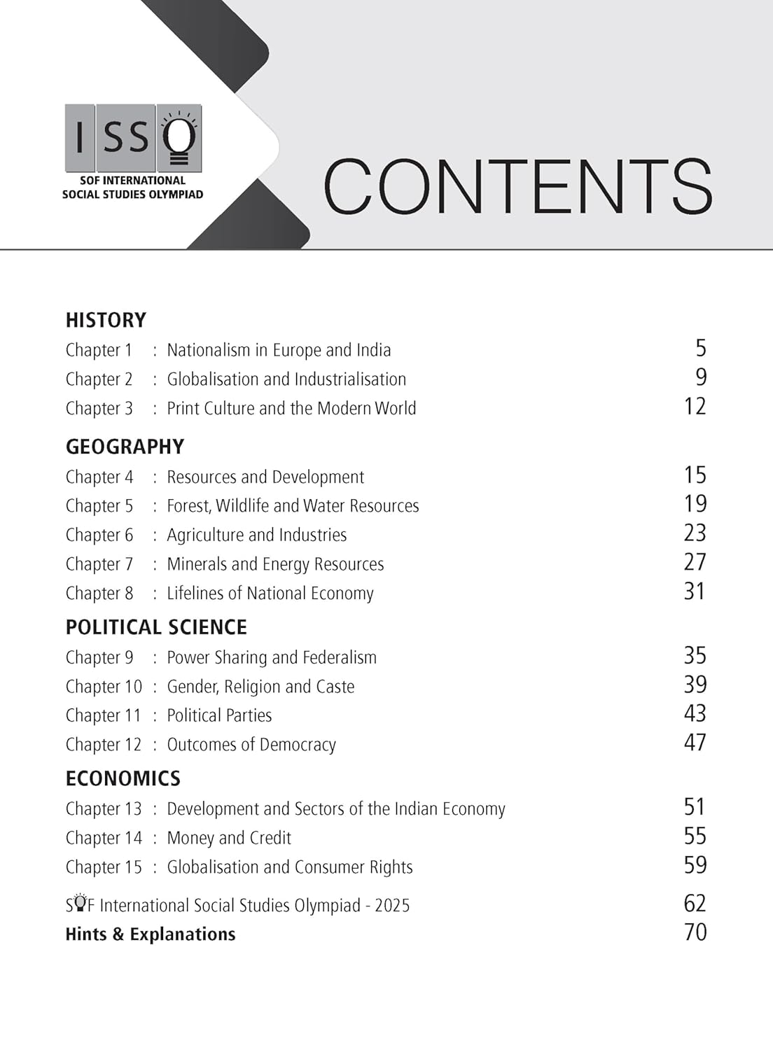 MTG International Social-Studies Olympiad (ISSO) Workbook Class 10 - Chapter-wise MCQs with Achievers Section - SOF Olympiad Books For 2026-27 Exam