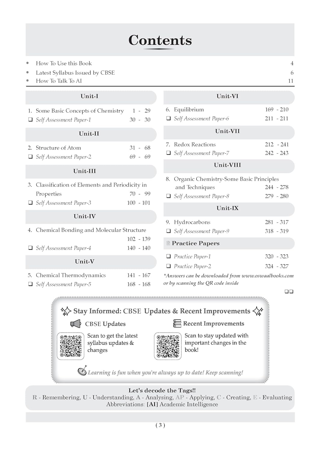 Oswaal CBSE Class 11 Chemistry Question Bank | Chapter & Topic-wise Solved Papers (2017–2026) | Based on Latest Syllabus (April 2026) | Includes 2026 Papers | For 2027 Exam