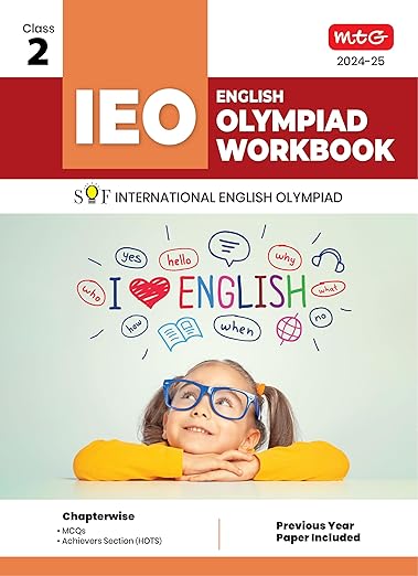 MTG International English Olympiad (IEO) Workbook for Class 2 - MCQs, Previous Years Solved Paper and Achievers Section - SOF Olympiad Preparation Books For 2024-2025 Exam