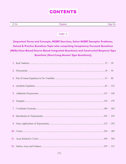 Together with CBSE Question Bank Class 10 Mathematics Standard for 2025-26 Exam (Chapterwise & Topicwise)