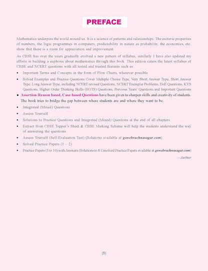 Together with CBSE Question Bank Class 12 Mathematics for 2025-26 Exam (Chapterwise & Topicwise)