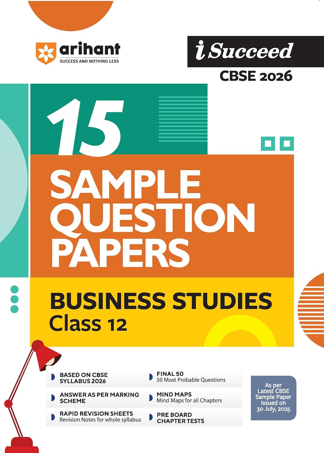 Arihant I Succeed CBSE Sample Question Papers Class 12 Exam 2026 | Accountancy, Economics,Business Studies Set of 3 Books | 15 Sample Papers with Solutions | Based on Latest CBSE Syllabus 2025-26