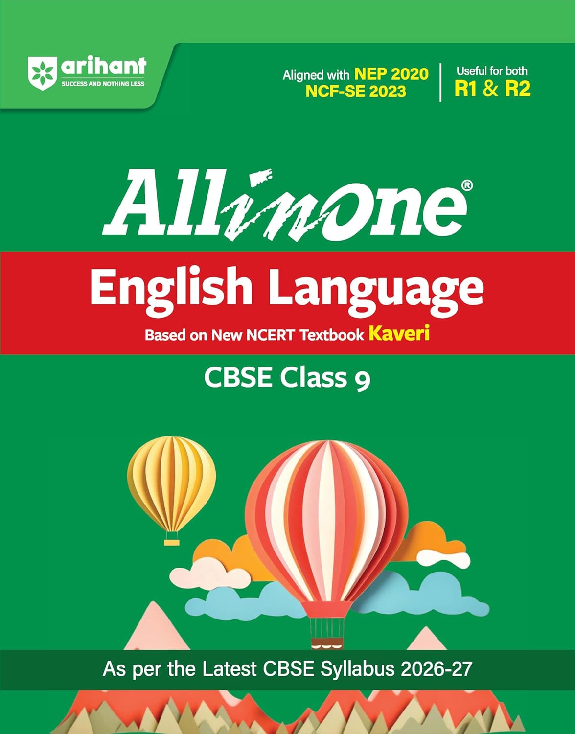Arihant All in One English Language (Kaveri) Class 9 for CBSE Exam 2026-27 | NCERT Based Complete Theory, Practice Exercises, CBQs, A-R, Sample Papers & Mind Maps | Revised Edition as per Latest Syllabus