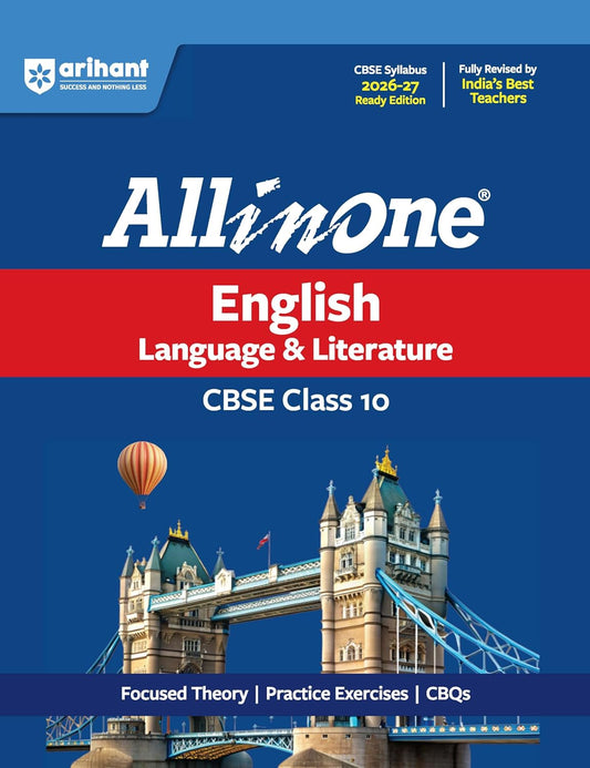 Arihant All in One English Language & Literature Class 10 for CBSE Exam 2026-27 | NCERT Based Complete Theory, Practice Exercises, CBQs, A-R, Sample ... Maps | Revised Edition as per Latest Syllabus