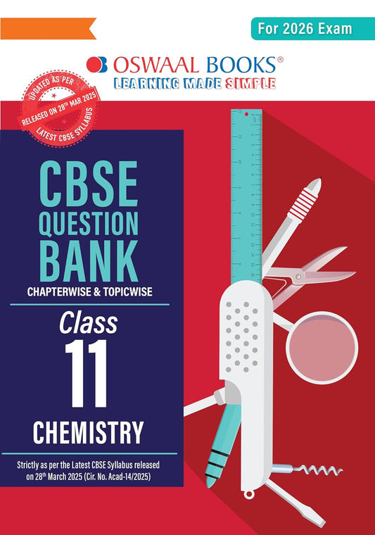 Oswaal CBSE Question Bank Class 11 Set of 4 Books | Physics | Chemistry | Mathematics | English Core | Chapterwise Topicwise Solved Papers | For 2026 Exams