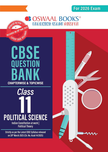 Oswaal CBSE Question Bank Class 11 Political Science, Chapterwise and Topicwise Solved Papers For 2026 Exams