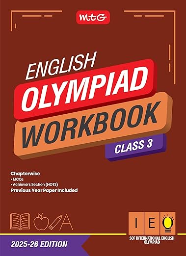 MTG International English Olympiad (IEO) Workbook Class 3 - Chapterwise MCQs, Previous Years Solved Paper & Achievers Section - SOF Olympiad Books For 2025-26 Exam