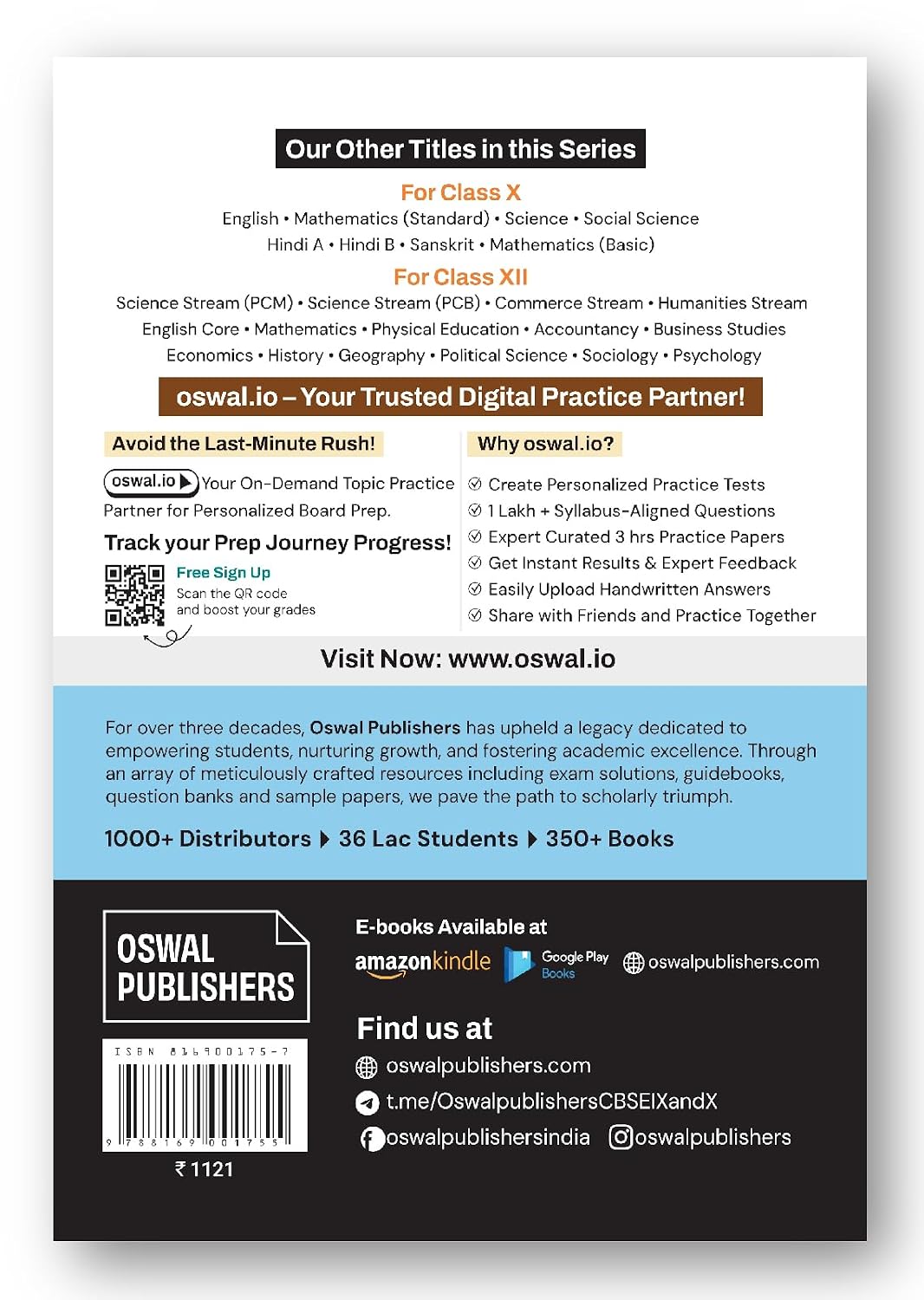 Gurukul by Oswal CBSE Class 12 Science Stream (PCB) 10 Years Solved Papers for 2027 Exam | Yearwise Board Papers 2017–2026 | Physics, Chemistry, Biology & English Core | All Sets Delhi & Outside