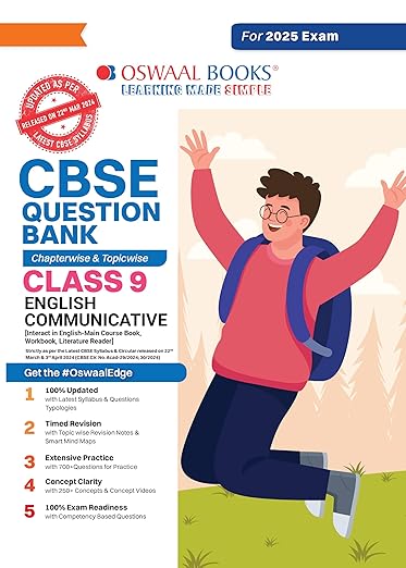 Oswaal CBSE Question Bank Class 9 English Communicative, Chapterwise and Topicwise Solved Papers For 2025 Exams