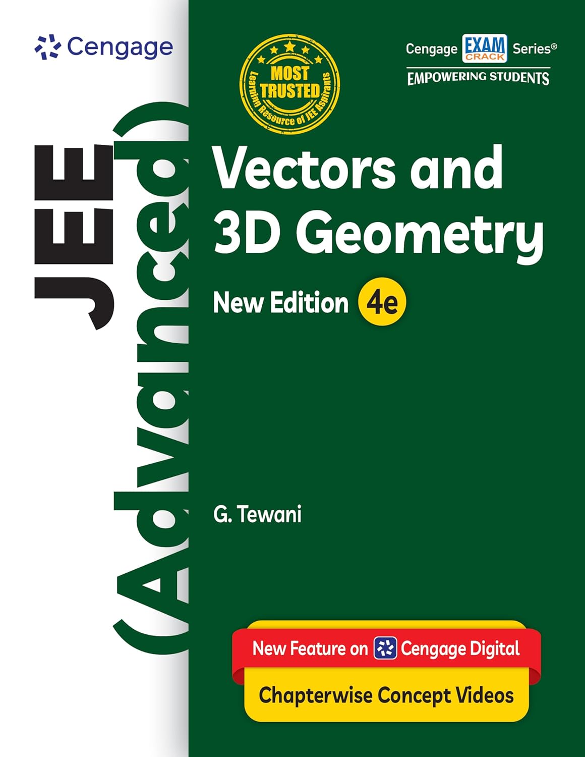 JEE Advanced Vectors and 3D Geometry with Free Online Assessments and Digital Content (Concept videos and Solution videos) 2026 | Cengage JEE Advanced Vectors and 3D Geometry with FREE 47 YEARS JEE ADVANCED PYQ’s  | CENGAGE | Cengage