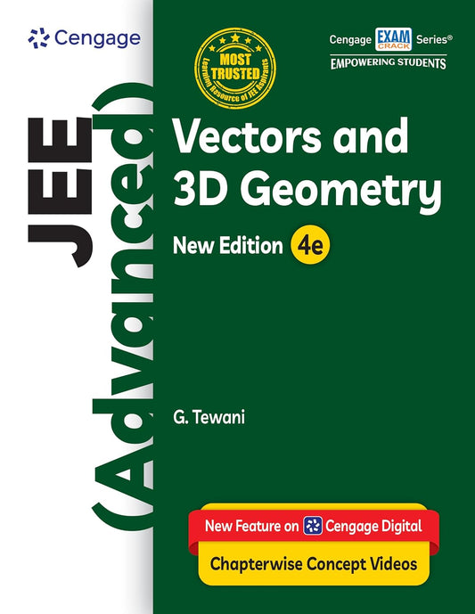 JEE Advanced Vectors and 3D Geometry with Free Online Assessments and Digital Content (Concept videos and Solution videos) 2026 | Cengage JEE Advanced Vectors and 3D Geometry with FREE 47 YEARS JEE ADVANCED PYQ’s  | CENGAGE | Cengage